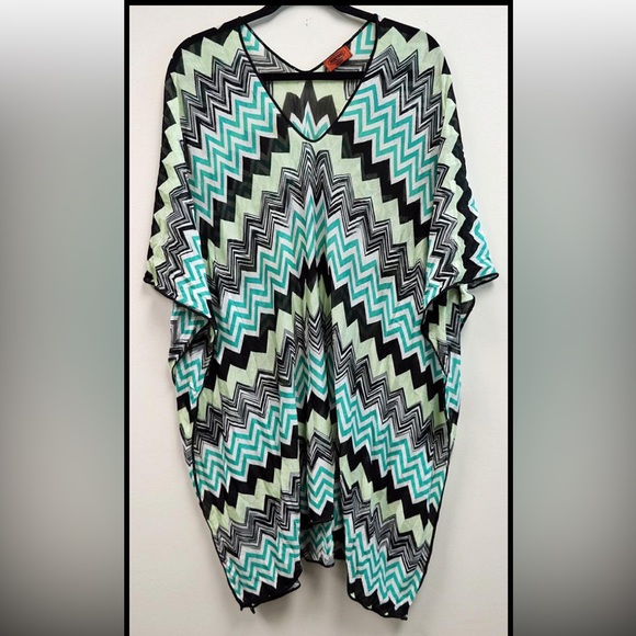 Missoni mare gorgeous greens and black cover up dress